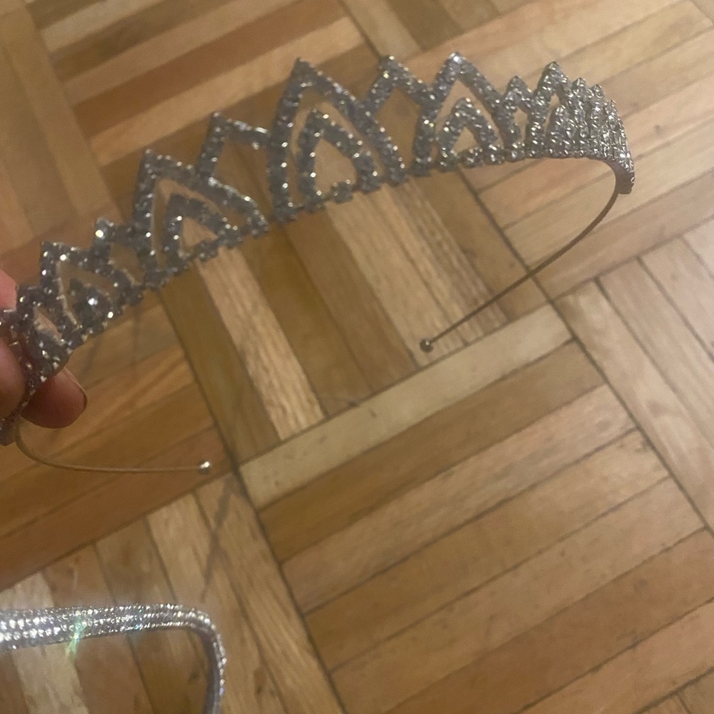 Elegant Silver Tiara Headband